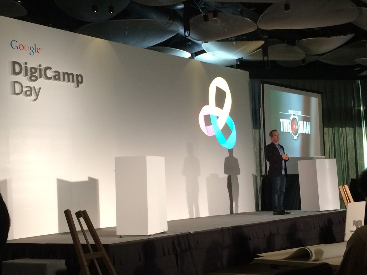 Presenting at Google DigiCamp Day.