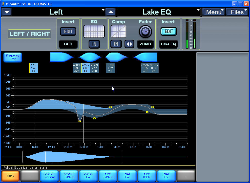 The Lake EQ control software.