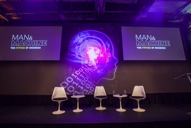 The Man and Machine debate stage.