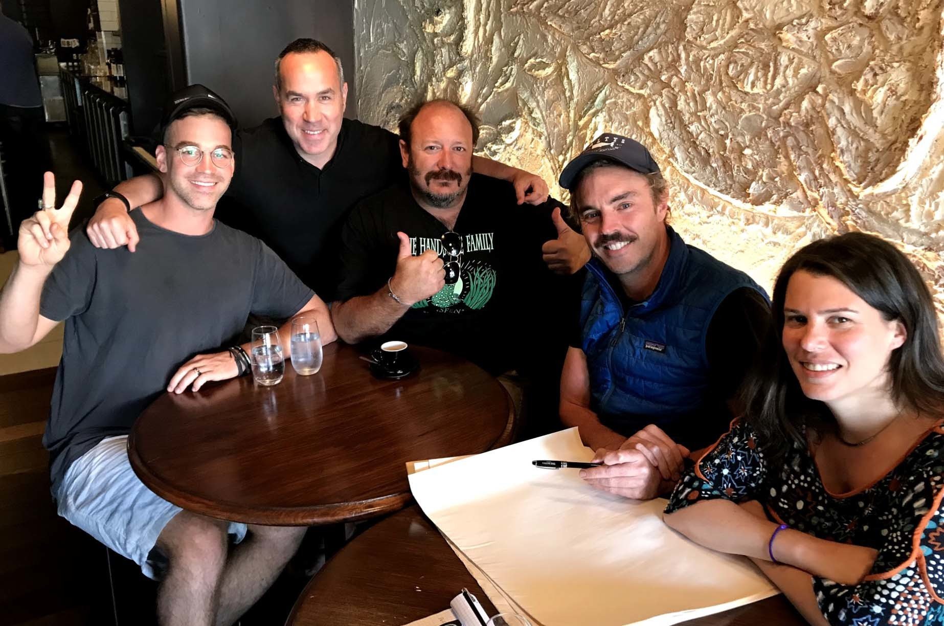 With the 2040 production team.