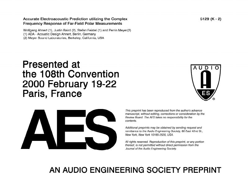Accurate Electroacoustic Prediction Utilizing the Complex Frequency Response of Far-Field Polar Measurements